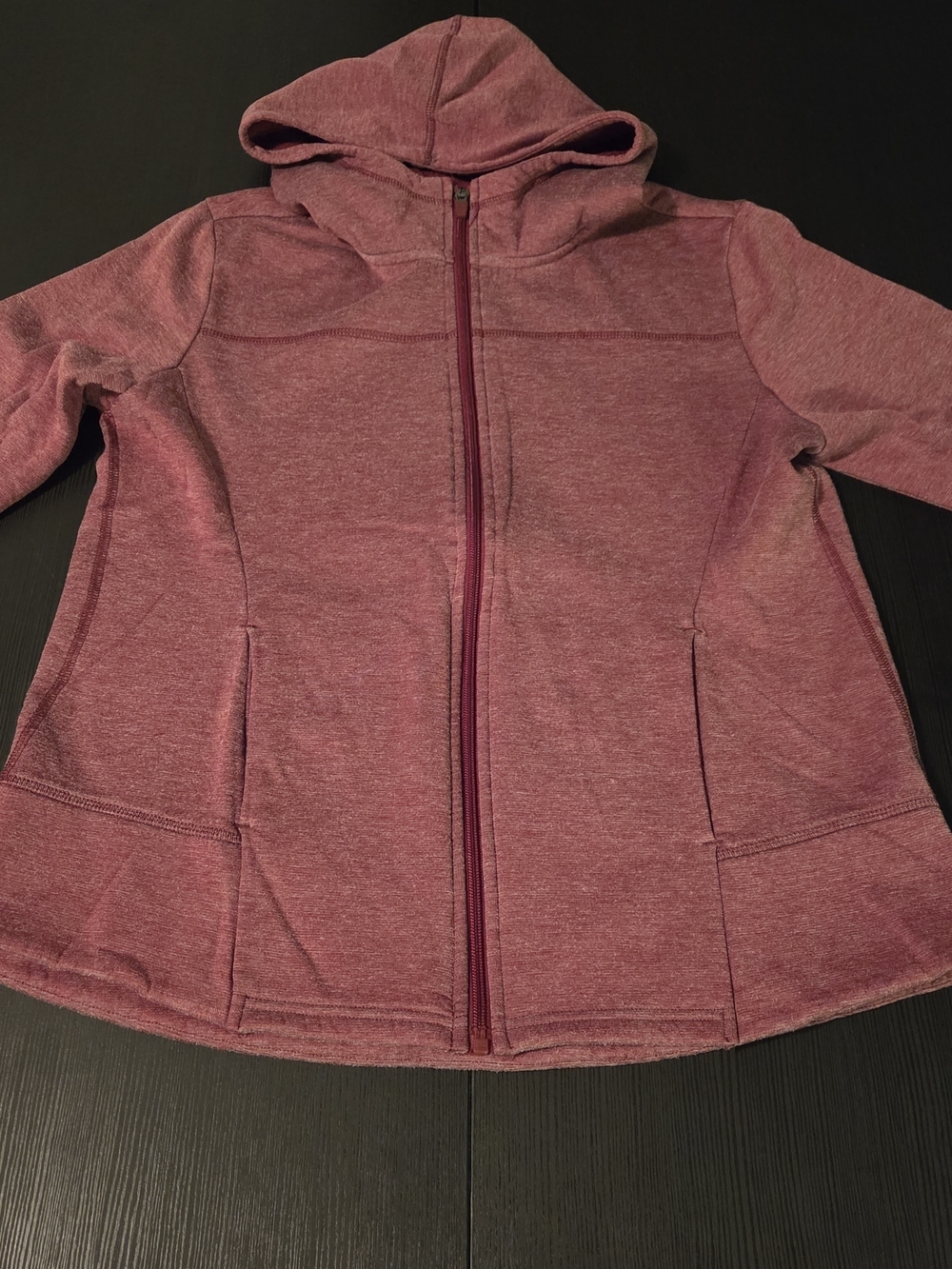 Danskins Women’s Zip-Up Hooded Jacket in Light Red Size Large - Picture 3 of 7